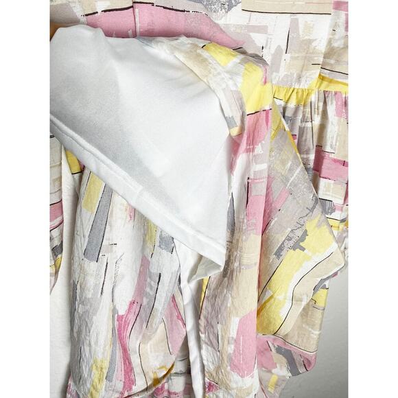 Moon River x Anthropologie Women's Babydoll Dress Balloon Sleeves Square Neck L - Picture 7 of 11